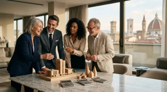 Professionisti analizzano opportunità di investimento immobiliare digitale in Italia