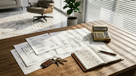 Documenti immobiliari e calcolatrice per risparmiare sulle tasse della prima casa