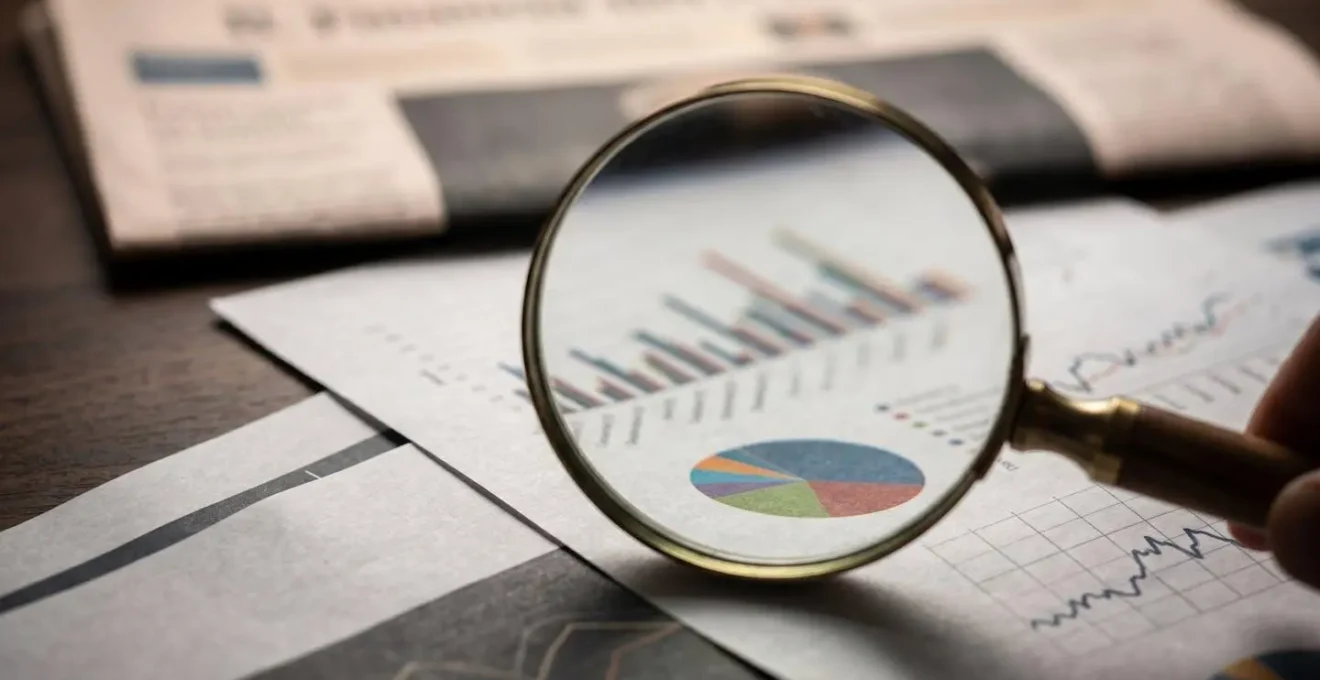 Professionista analizza grafici LTV e vacancy rate di fondi immobiliari
