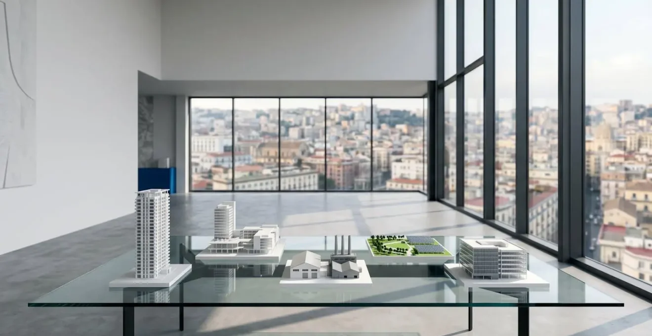 Vista panoramica strategia diversificazione investimenti immobiliari